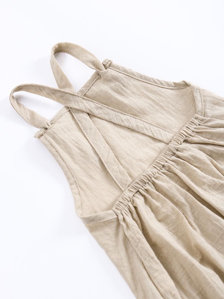 Infant Baby Solid Color Suspender Romper - dianjiang-