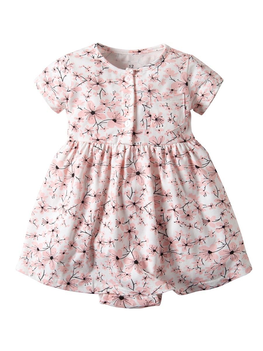 Infant Girl Summer Flower Romper Dress - dianjiang-