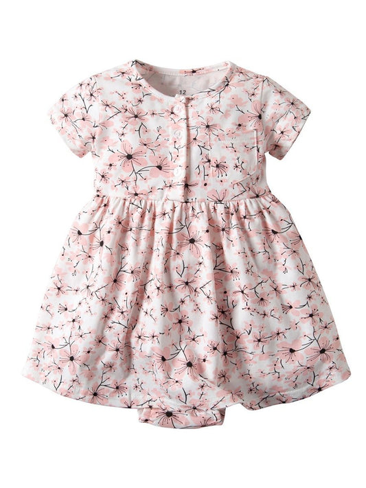 Infant Girl Summer Flower Romper Dress - dianjiang-