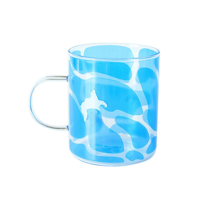 Japanese Sakura Glass Coffee Mug Cute Cat Deer Rabbit Tea Mug 280ml Heat Resistant Glass Tea Cup Maid Coffee Cup Drinkware - dianjiang-