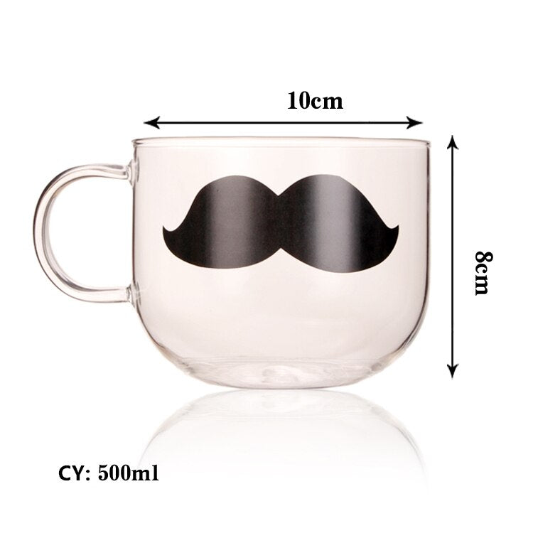 Japanese Sakura Glass Coffee Mug Cute Cat Deer Rabbit Tea Mug 280ml Heat Resistant Glass Tea Cup Maid Coffee Cup Drinkware - dianjiang-