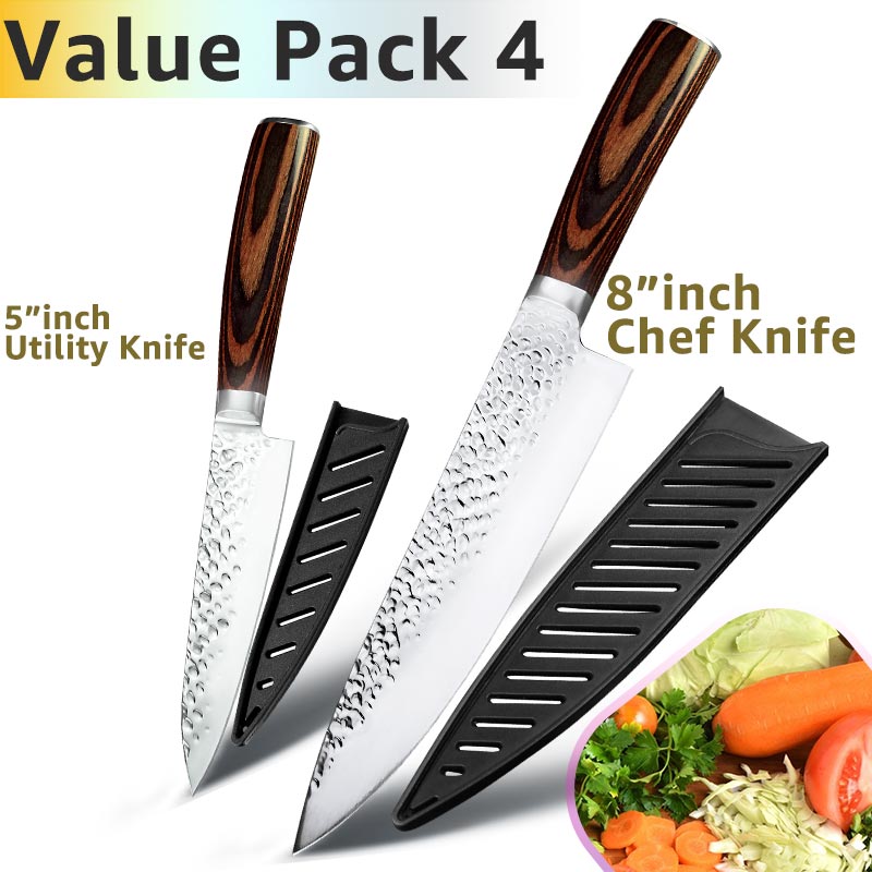 Kitchen Knife 8 inch Chef 7CR17 440C German Stainless Steel Japanese Knives Meat Cleaver Slicer Utility Santoku Knife Tool Set - dianjiang-