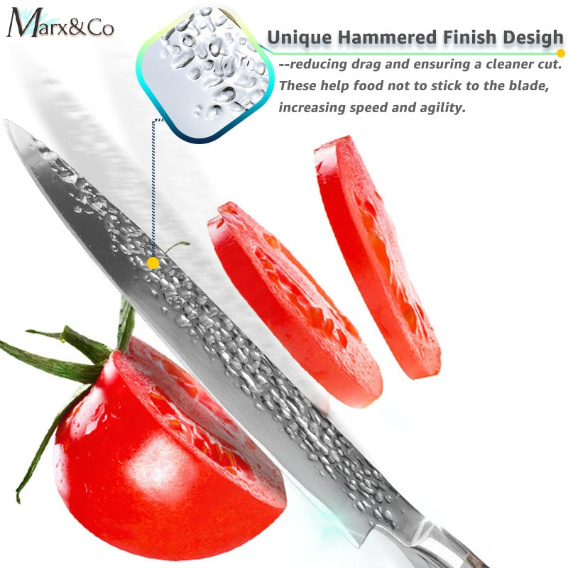 Kitchen Knife 8 inch Chef 7CR17 440C German Stainless Steel Japanese Knives Meat Cleaver Slicer Utility Santoku Knife Tool Set - dianjiang-