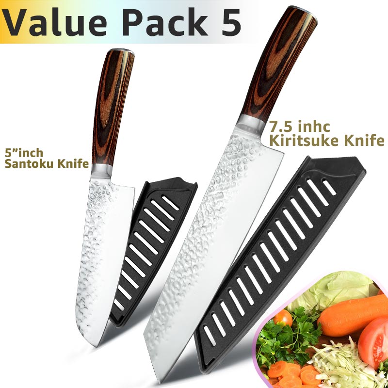 Kitchen Knife 8 inch Chef 7CR17 440C German Stainless Steel Japanese Knives Meat Cleaver Slicer Utility Santoku Knife Tool Set - dianjiang-