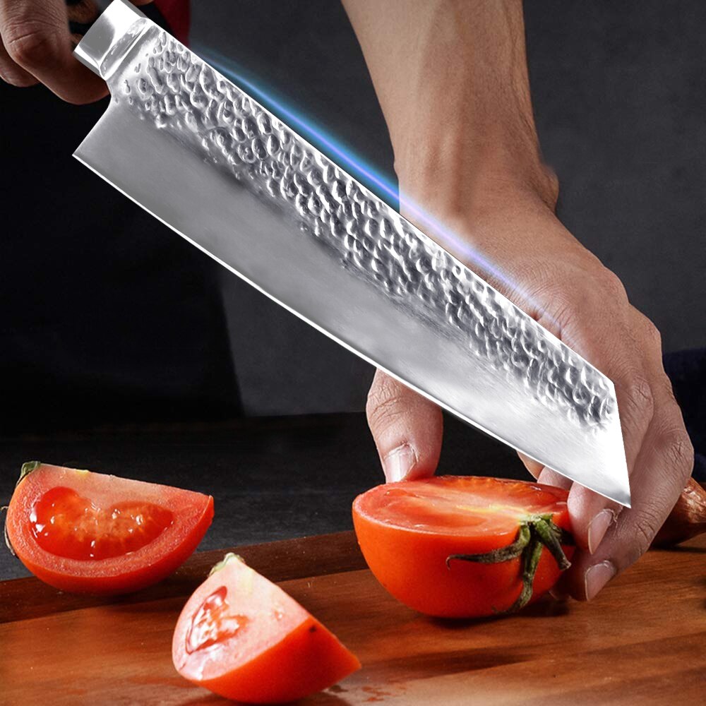 Kitchen Knife 8 inch Professional Japanese Chef Knives 7CR17 440C High Carbon Stainless Steel Meat Cleaver Slicer Santoku Knife - dianjiang-