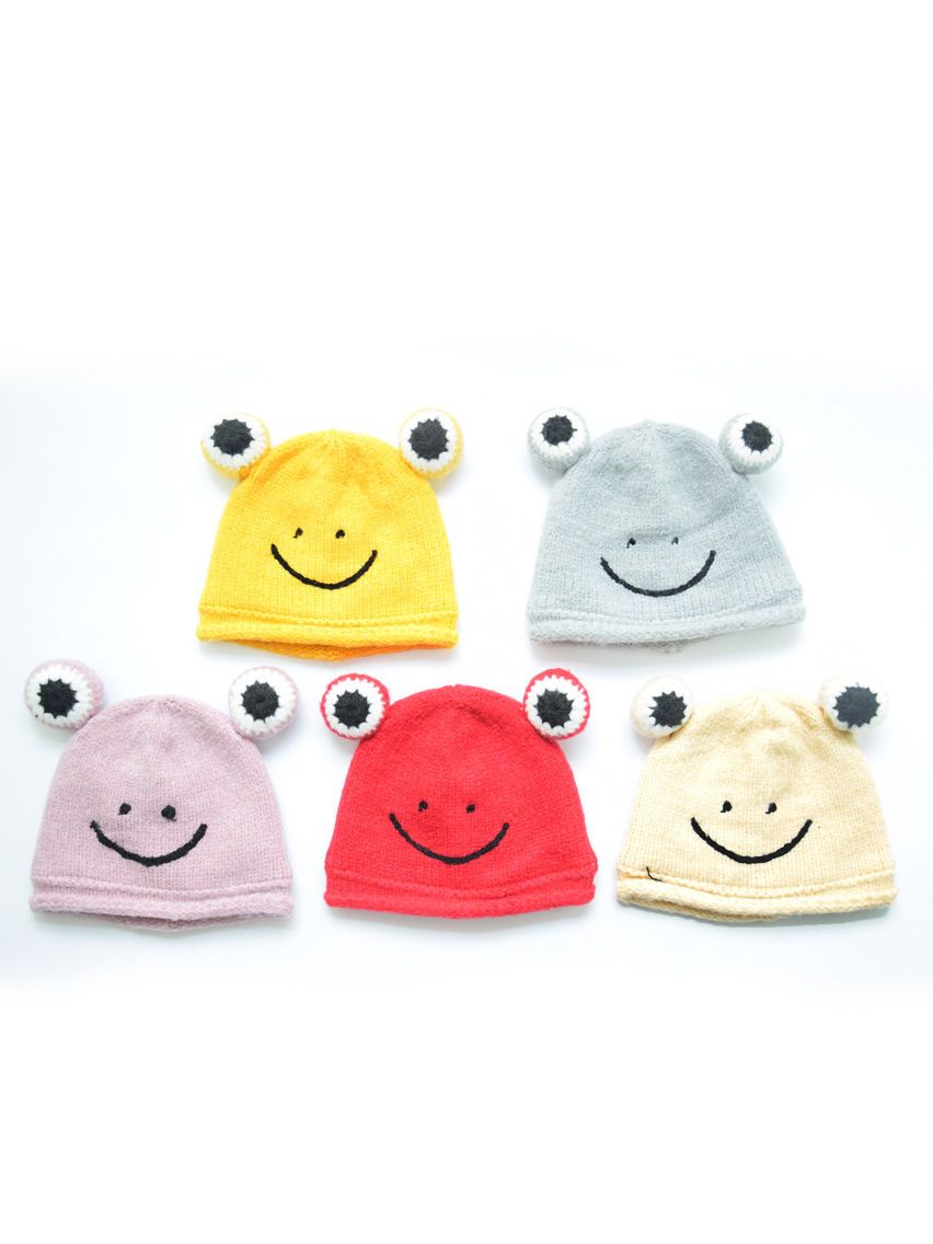 Frog Knit Beanie Hat for Winter Infant Boys Girls - dianjiang-