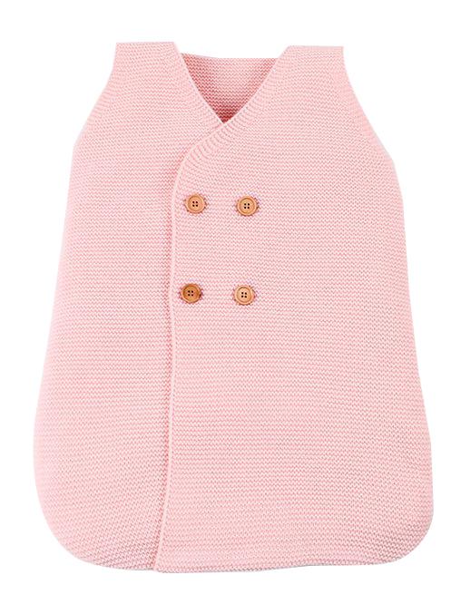 Solid Color Knitted Baby Sleeping Bag Buttoned Infant Sleepsuit - dianjiang-