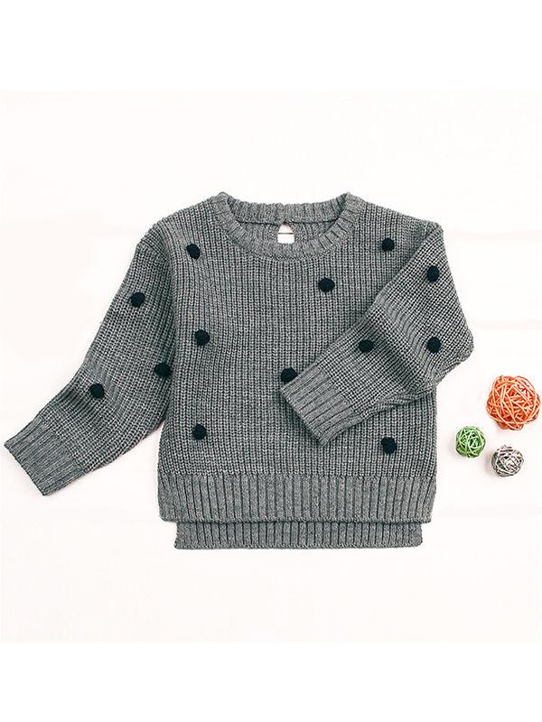 Long Sleeve Acrylic Knitted Baby Sweater - dianjiang-