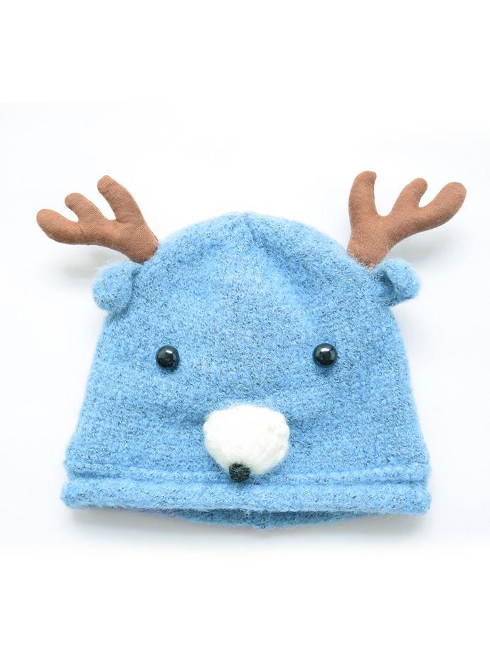 Reindeer Christmas Knitted Beanie Hat for Baby Boys Girls - dianjiang-