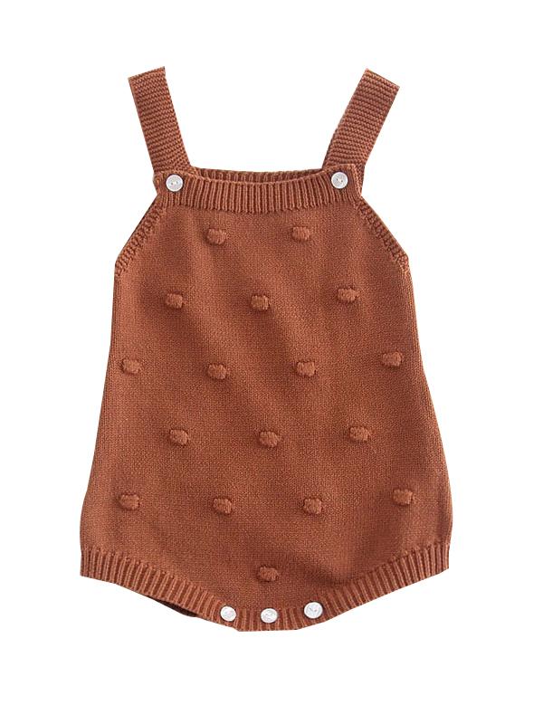 Knitted Suspender Bodysuit Crochet Cotton Onesies - dianjiang-