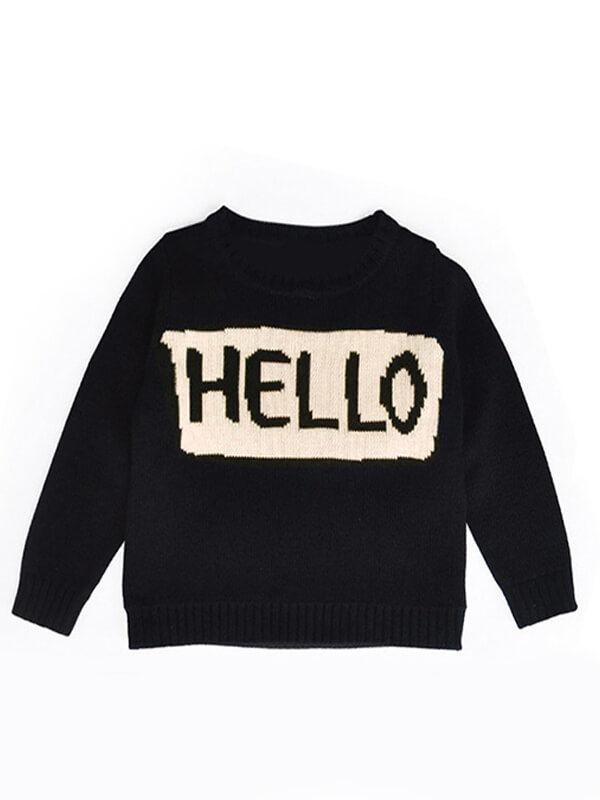 Knitted Pullover Top Babies Toddlers Boys Girls Mothers Sweater - dianjiang-