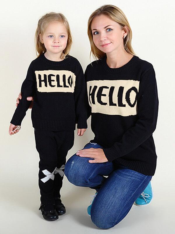 Knitted Pullover Top Babies Toddlers Boys Girls Mothers Sweater - dianjiang-