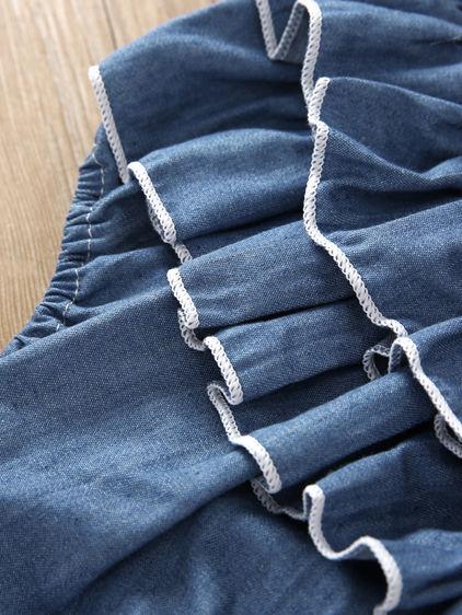 Lace Trimmed Flower Bodysuit Matching Headband - dianjiang-