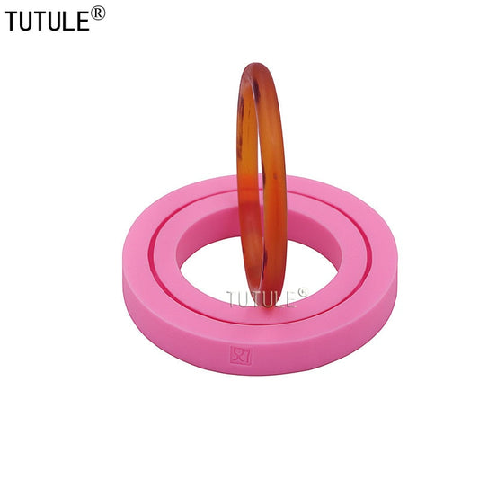 Large Round shape size Silicone bracelet molds-Resin jewelry mold-for jewelry craft making Hand in hand ring handle mold - dianjiang-