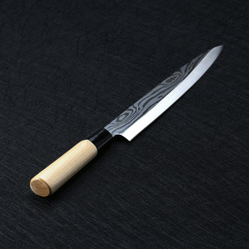 Laser Damascus Chef Knives Japanese Salmon Sushi Knives Stainless Steel Sashimi Kitchen Knife Raw Fish Fillet Layers Cooki Knife - dianjiang-