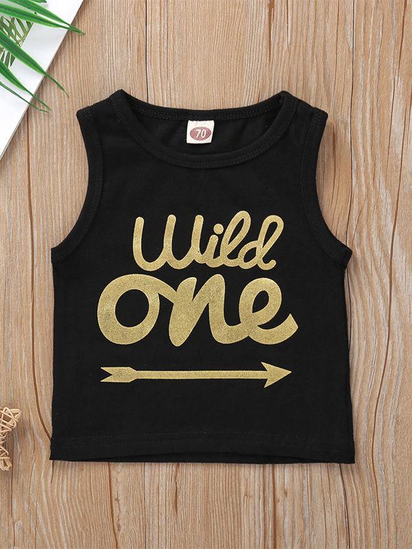 3-Piece Summer Baby Girl Outfit Letter Printed Tank Top+Flower Shorts+Headband - dianjiang-