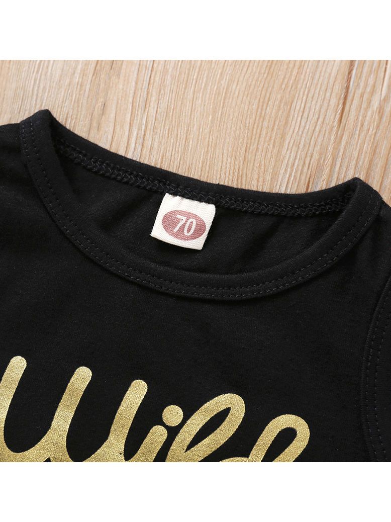 3-Piece Summer Baby Girl Outfit Letter Printed Tank Top+Flower Shorts+Headband - dianjiang-