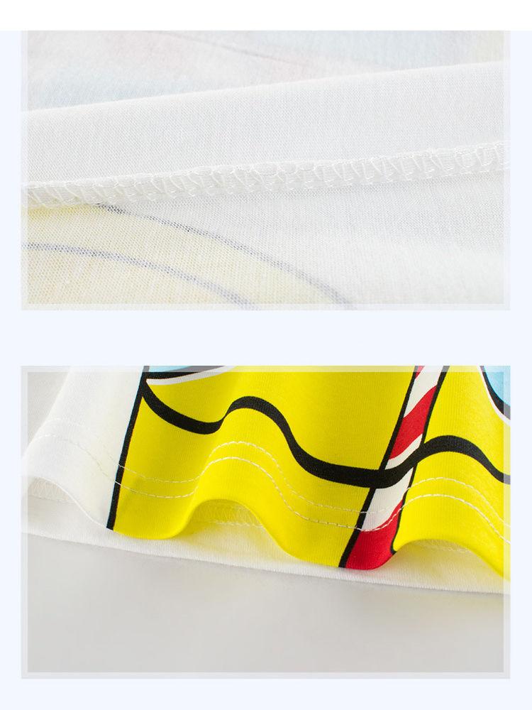 Summer Letters Print White T-shirt for Toddler Big Boys - dianjiang-