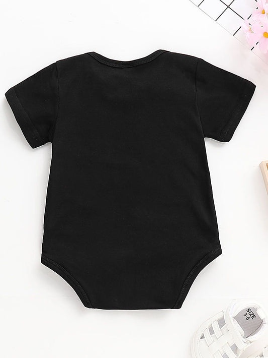 Letters Printed Newborn Baby Short-sleeve Bodysuit - dianjiang-