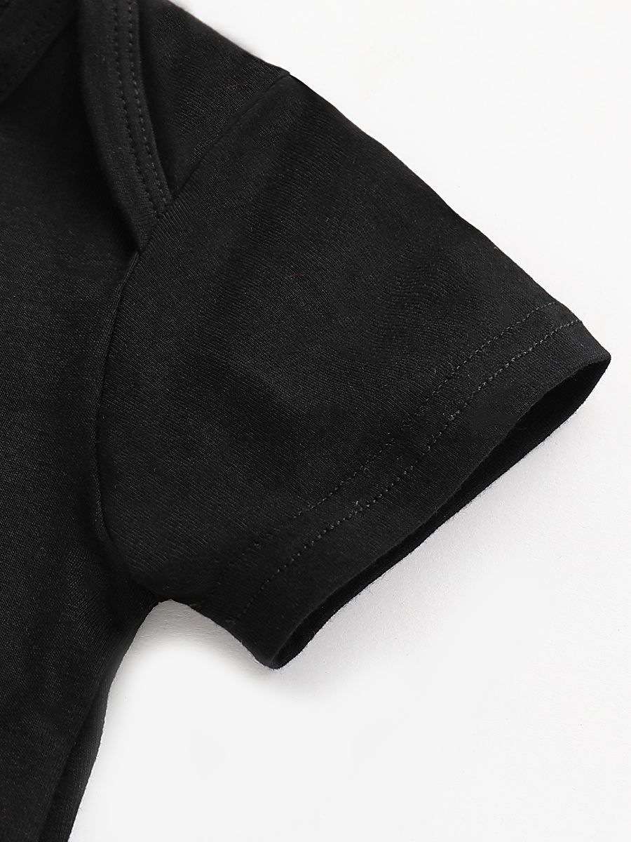 Letters Printed Newborn Baby Short-sleeve Bodysuit - dianjiang-