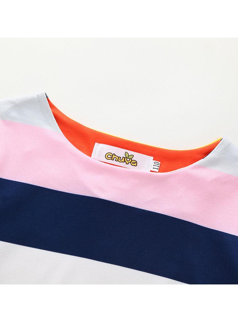 Little Girl Rainbow Stripe Shift Dress - dianjiang-