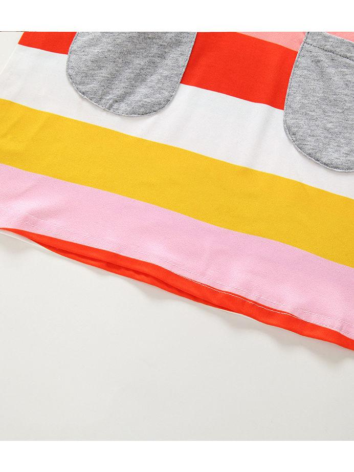 Little Girl Rainbow Stripe Shift Dress - dianjiang-