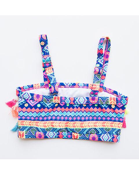 Little Girl 2-Piece Vintage Tassel Trimmed Bikini Outfit - dianjiang-