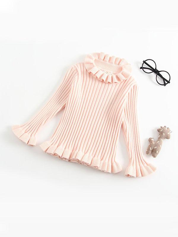 MOMMY AND ME Knitted Sweater Long-sleeve High Collar Top - dianjiang-