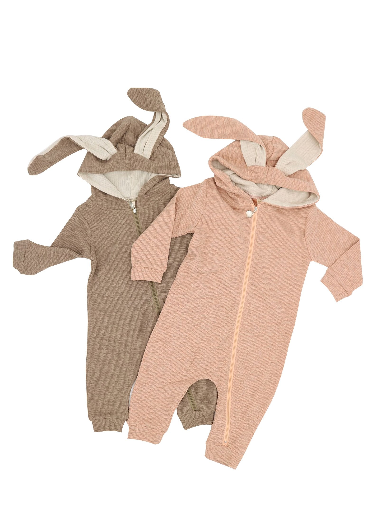 Hoodie Romper Sleepsuit Long Ears Bunny Style Jumpsuit for Babies - dianjiang-