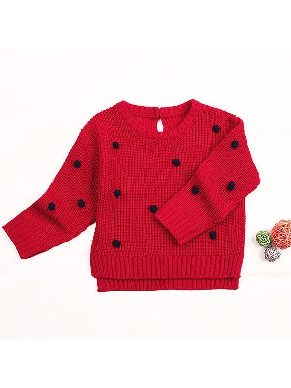 Long Sleeve Acrylic Knitted Baby Sweater - dianjiang-