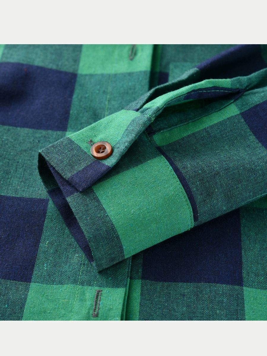 Long Sleeve Casual Clothes Buffalo Plaid Shirt Top for Toddler Big Boys Kids - dianjiang-