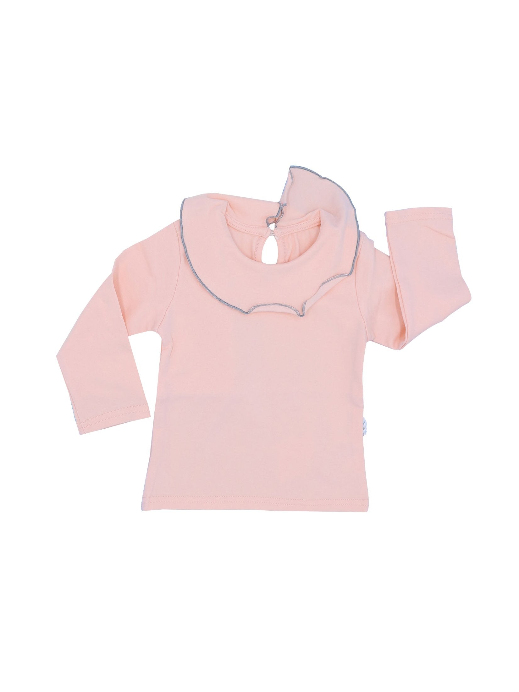 Ruffled Collar Long Sleeve Cotton Top Shirt for Babies - dianjiang-