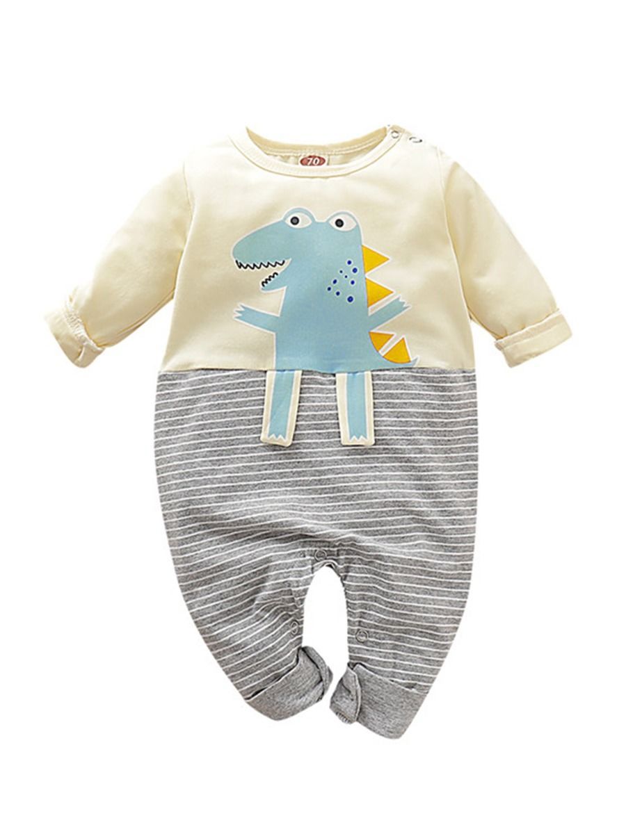 Long Sleeve Cute Dinosaur Jumpsuit - dianjiang-