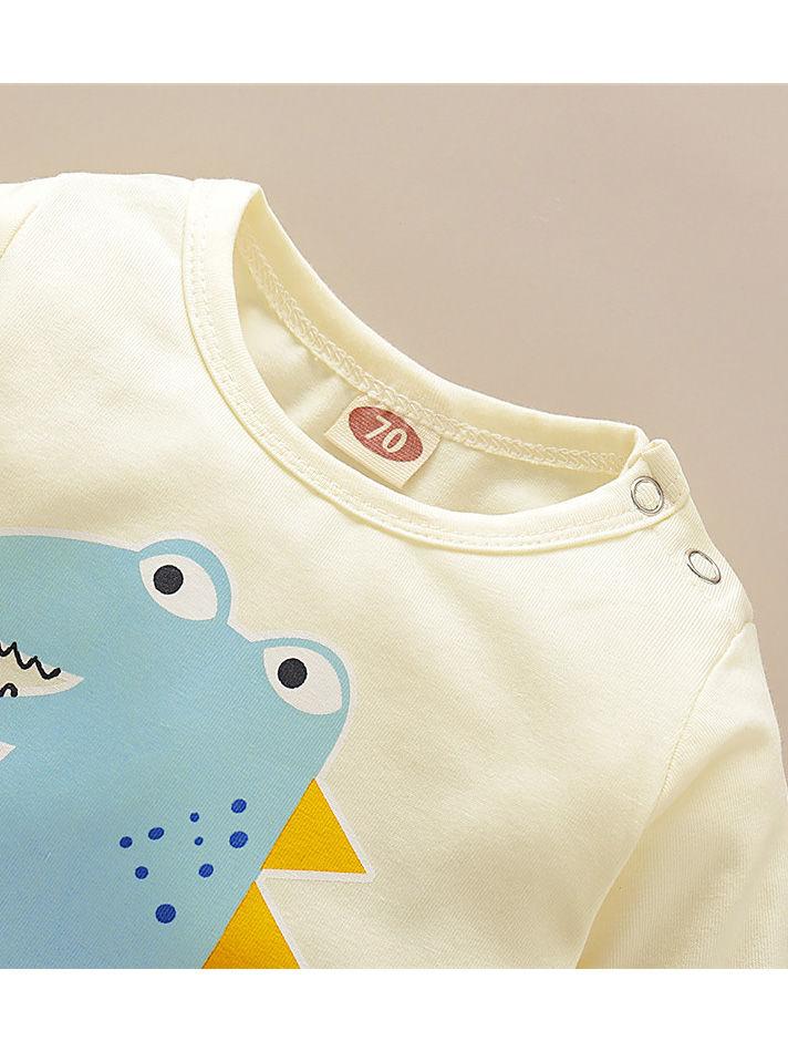 Long Sleeve Cute Dinosaur Jumpsuit - dianjiang-