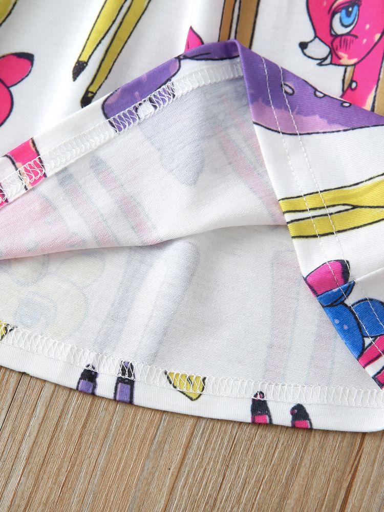 Toddler Baby Girl Long Sleeve Deer Printed Dress - dianjiang-