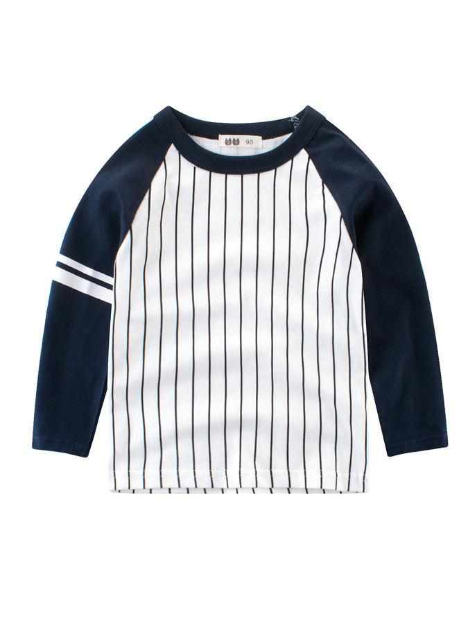 Striped Casual Clothes Cotton Tee Pullover Long Sleeve Homewear - dianjiang-