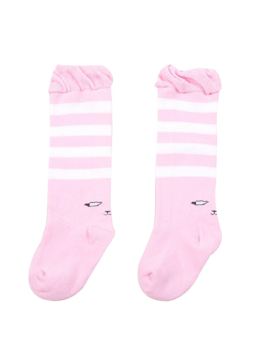 Striped Knee High Socks Loose Mouth Mid-calf Length Socks For Newborn - dianjiang-