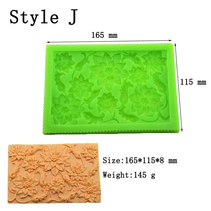 Meibum Silicone Fondant Cake Mold Party Rose Flower Vine Petal Emboss Floral Gum Paste Sugar Craft Border Decorating Mould - dianjiang-