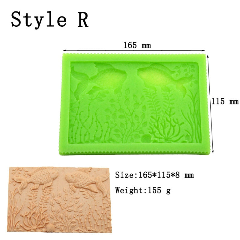 Meibum Silicone Fondant Cake Mold Party Rose Flower Vine Petal Emboss Floral Gum Paste Sugar Craft Border Decorating Mould - dianjiang-