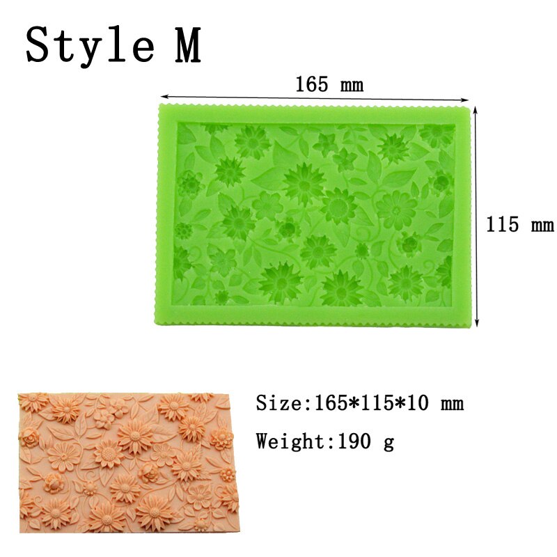 Meibum Silicone Fondant Cake Mold Party Rose Flower Vine Petal Emboss Floral Gum Paste Sugar Craft Border Decorating Mould - dianjiang-