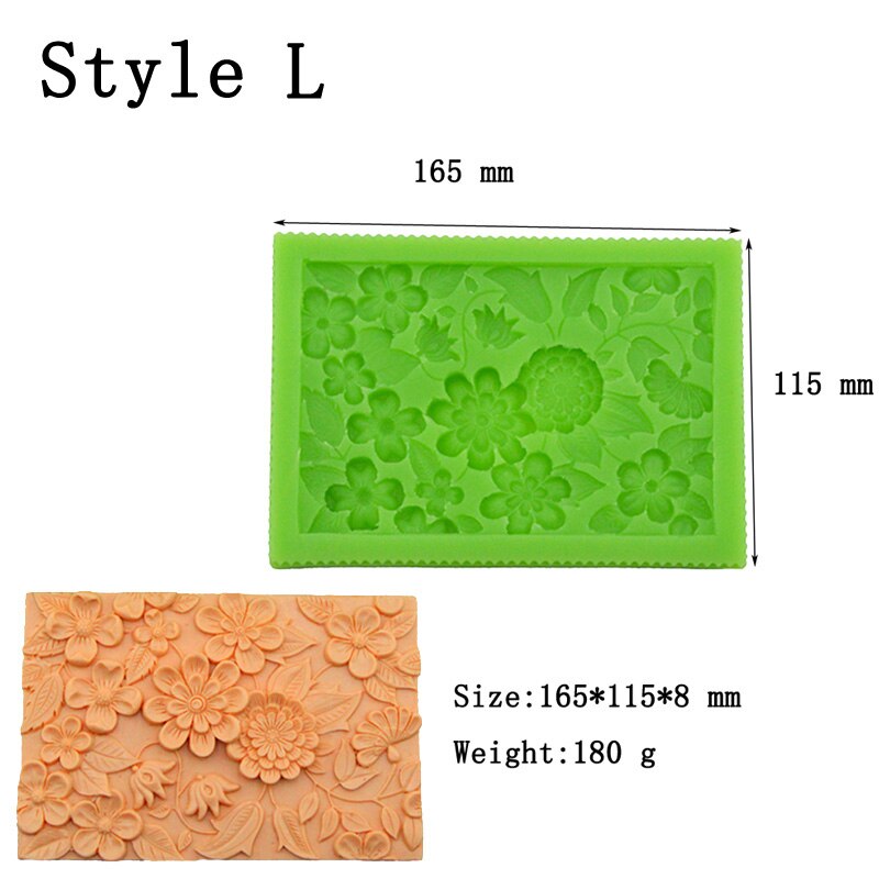 Meibum Silicone Fondant Cake Mold Party Rose Flower Vine Petal Emboss Floral Gum Paste Sugar Craft Border Decorating Mould - dianjiang-