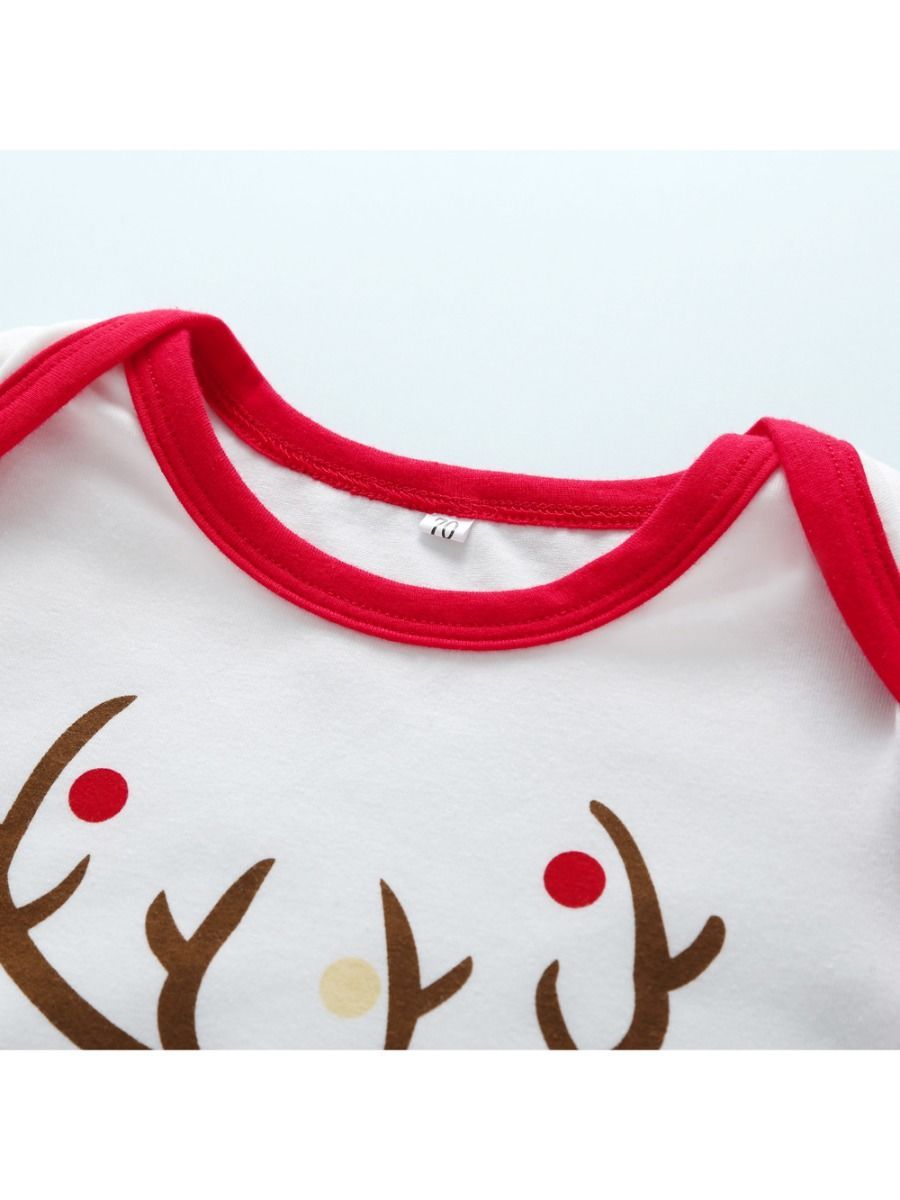 Merry Christmas Letters Print Baby Long-sleeved Overall - dianjiang-