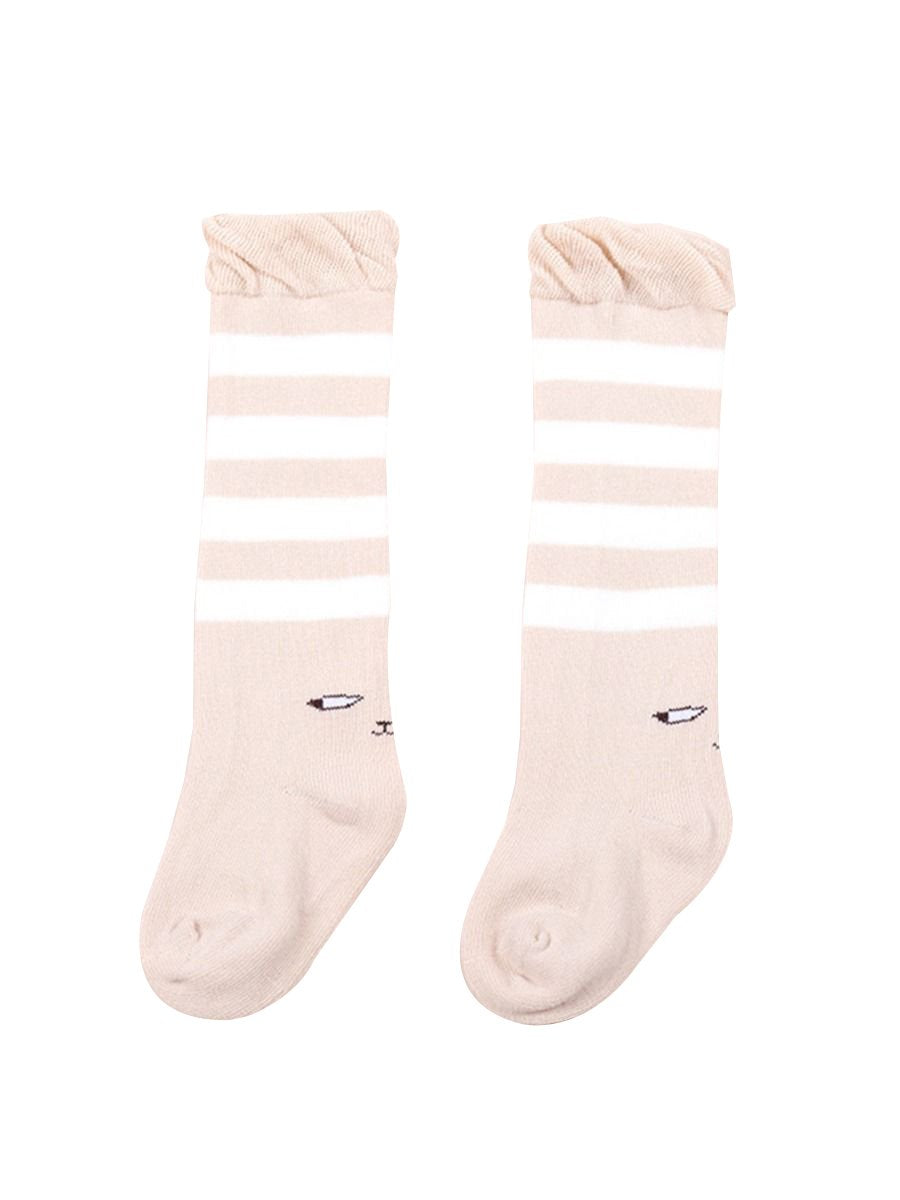 Striped Knee High Socks Loose Mouth Mid-calf Length Socks For Newborn - dianjiang-