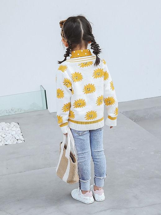 Mom and Me Chrysanthemum Crochet Knitted Cardigan - dianjiang-