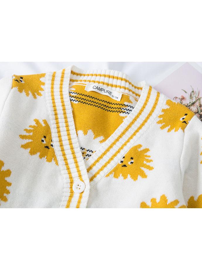 Mom and Me Chrysanthemum Crochet Knitted Cardigan - dianjiang-