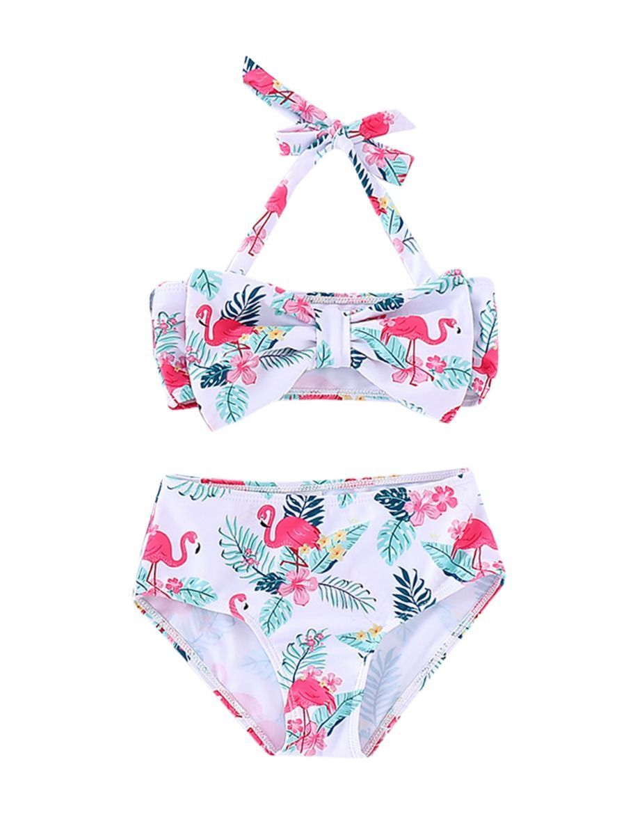 Mom and Me Flamingo Flower Bikini Beach Wear - dianjiang-