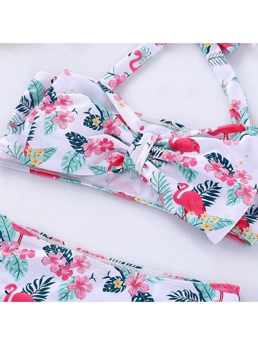 Mom and Me Flamingo Flower Bikini Beach Wear - dianjiang-