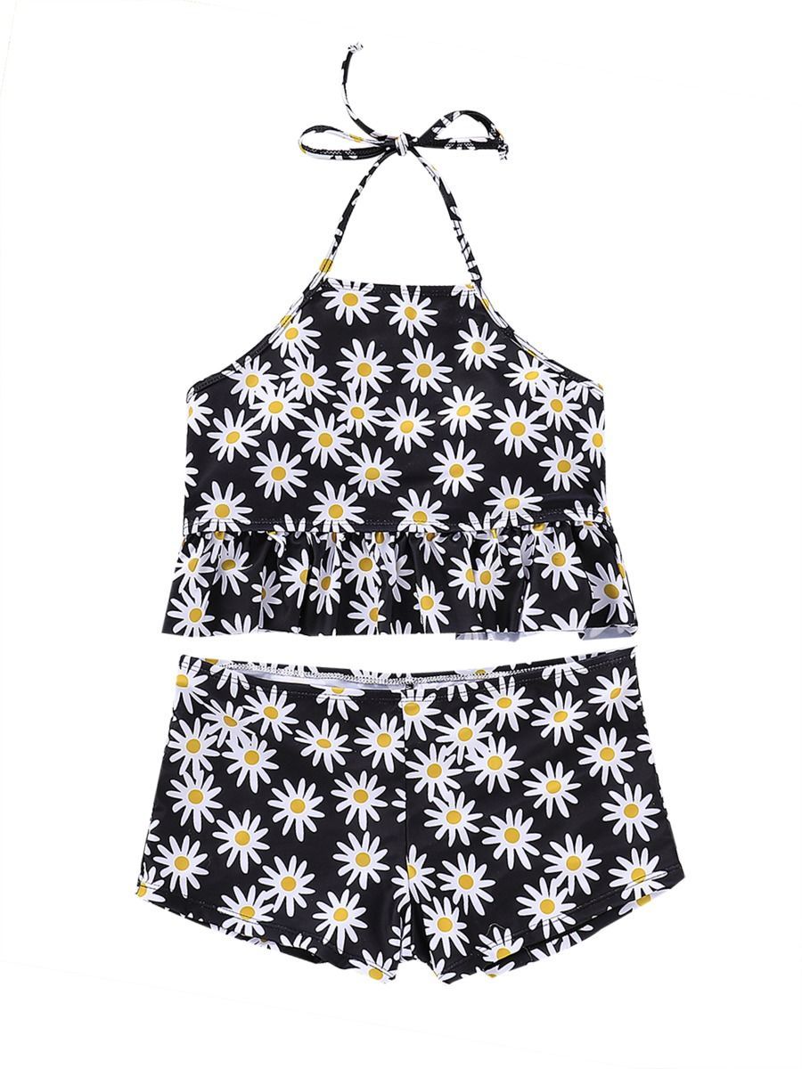 Mom and Me Chrysanthemum Printed Tankini - dianjiang-