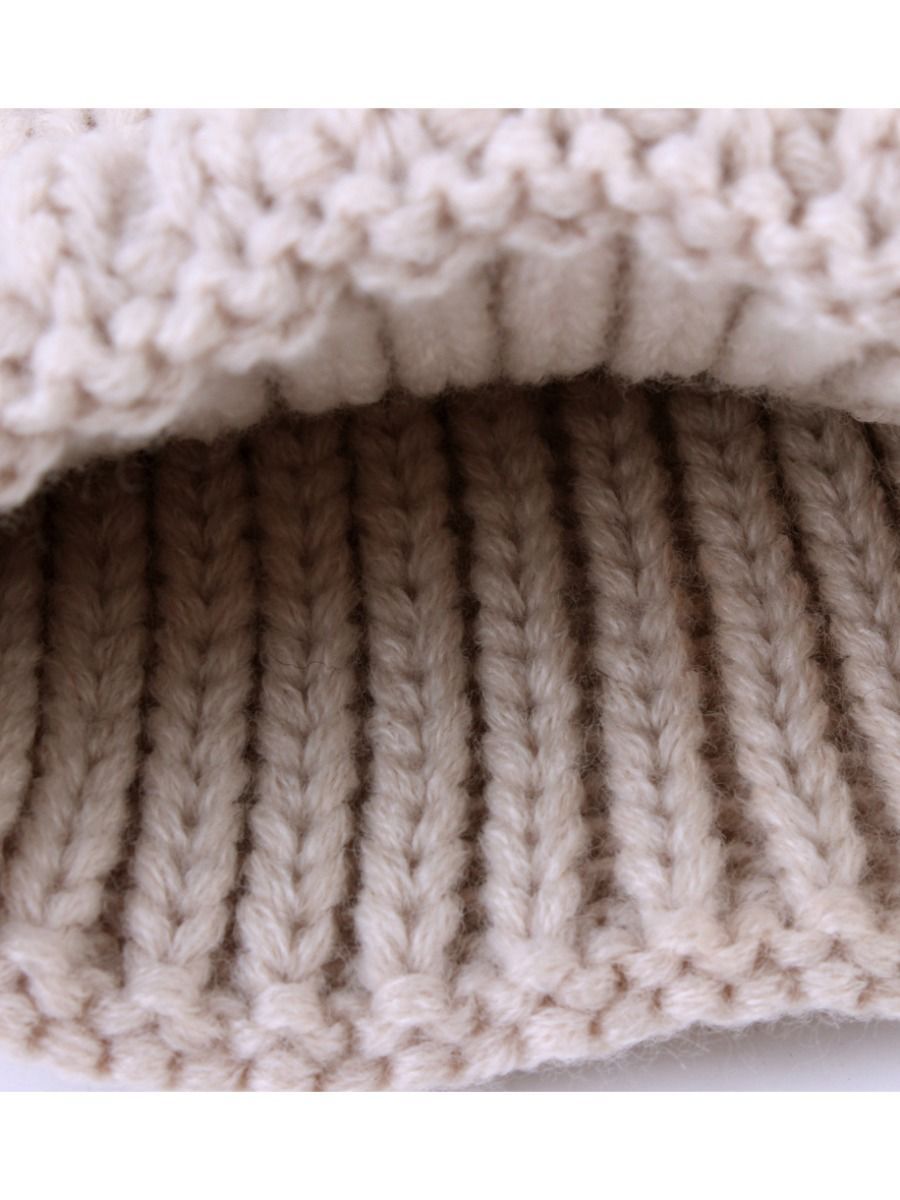 Mommy and Me 2-PACK Pompon Knitted Crochet Hat - dianjiang-