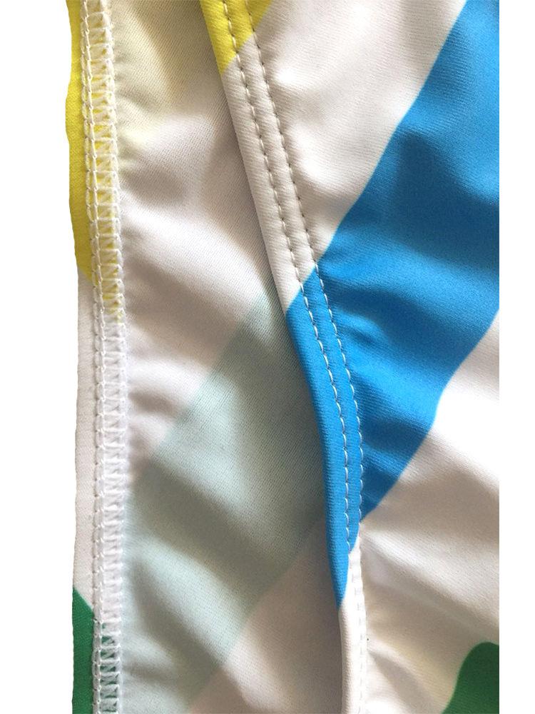 Mommy and Me Striped Color Blocking One Piece Swimming Wear - dianjiang-